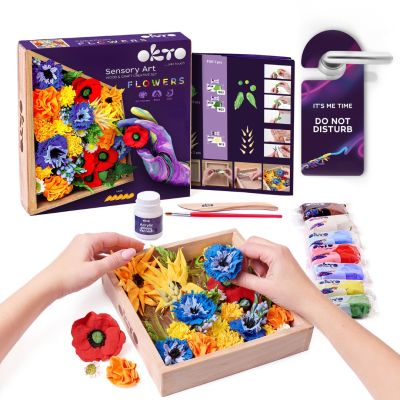 Set creatie Wood &amp; Craft - Flowers, 21*21cm - Freedom KRTOK10012