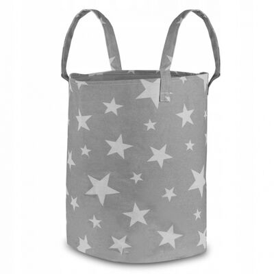 Cos mare pentru depozitarea jucariilor nukido - gri cu stele edeedi740220