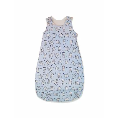 Sac de dormit copii, Baby Bear albastru, din bumbac, 130 cm, 1.5 tog KDEA13015BBA