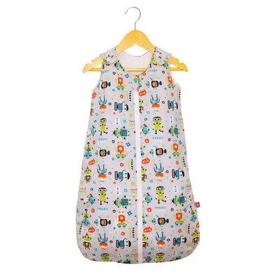 Sac de dormit copii, Robot Friends, din bumbac, 140 cm, 1.5 tog KDEA14015ROBFR