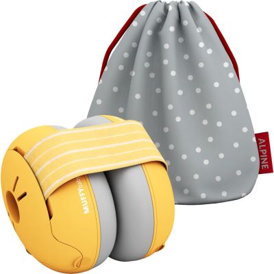 Casti antifonice pentru bebelusi ALPINE Muffy Baby Yellow ALP27495