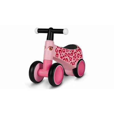 Lionelo - Bicicleta fara pedale, Sammy, Cu 4 roti, Din spuma EVA, Stabila, Manere moi, antiderapante, 12- 36 luni, Greutate maxima suportata 25 kg, Certificata EN 71-1:2014, EN 71-2:2011, EN 71-3:2019, Roz BYNLOE-SAMMY_PINK_ROSE