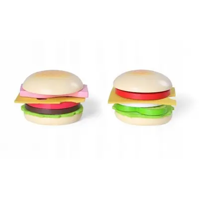 Set de 2 burgeri din lemn ecotoys 4220 edeedi4220