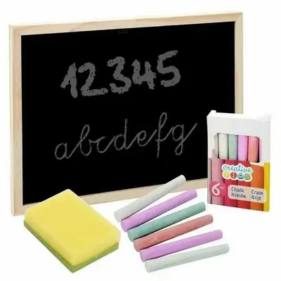 Set tabla de scris cu creta Creative Kids 14 piese ERFED16820