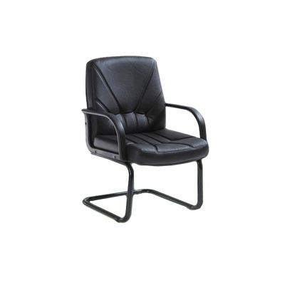 Scaun vizitator piele naturala 5550 s negru drm105