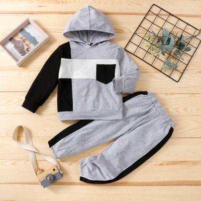 Trening gri cu negru pentru baietei MB639-2-R1
