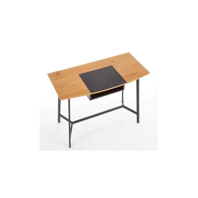 Birou hm b41, cadru metalic, blat mdf, 100x50x76 cm, stejar drm9591