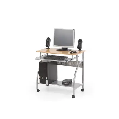 Birou metalic hm b6, blat mdf, polita glisanta tastatura, raft calculator, 80x50x76 cm, fag drm3914