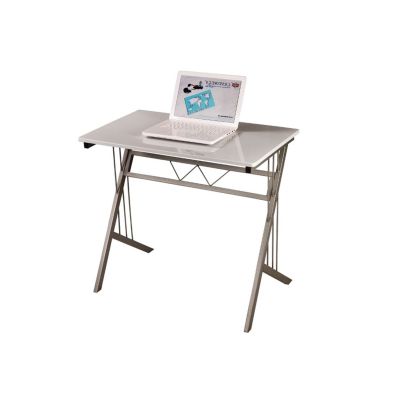 Birou sl b120, cadru metalic, blat mdf, robust, 80x51x72 cm, alb drm3210