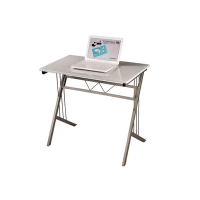 Birou sl b120, cadru metalic, blat mdf, robust, 80x51x72 cm, alb drm3210