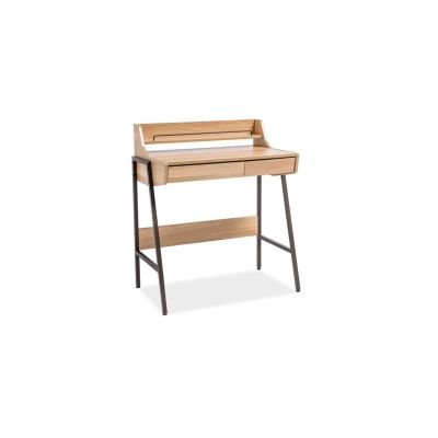 Birou cu spatii depozitare sl b168, cadru metalic, sertare, fag drm4158