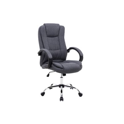 Scaun directorial hm relax 2, ergonomic, baza cromata, mecanism de balans, tapiterie stofa, gri inchis drm8697