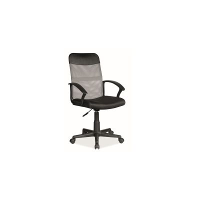 Scaun birou sl q702, mecanism de balans, tapiterie mesh, roti pivotante, cu brate, 80 kg, gri/negru drm9302