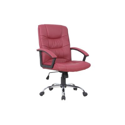 Scaun directorial gn02, ergonomic, cadru cromat, inaltime ajustabila, balans, 100 kg, bordo drm3033