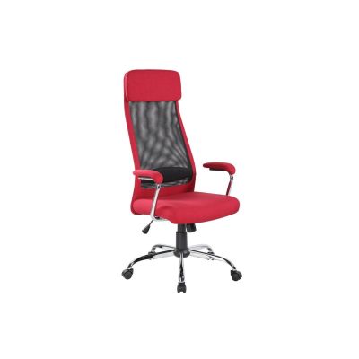 Scaun directorial gn102, mesh, mecanism balans, rotire 360°, inaltime ajustabila, 120 kg, bordo drm9502