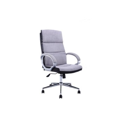 Scaun directorial gn109, textil/piele ecologica, inaltime ajustabila, mecanism balans, 100 kg, gri/negru drm9511