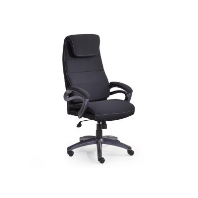 Scaun directorial hm sidney, ergonomic, cadru polipropilena, tapiterie stofa, suport lombar, inaltime ajustabila, 110 kg, 125x65x43 cm, negru drm2067