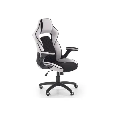 Scaun directorial ergonomic, hm sonic, brate reglabile, mecanism de balans, baza polipropilena, rotire 360 ˚, 100 kg, negru/gri drm4816