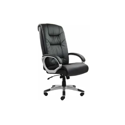 Scaun directorial off 315, piele ecologica, mecanism de balans, robust, baza polipropilena, 150 kg, negru drm1578