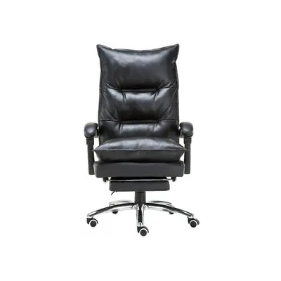 Scaun directorial cu suport picioare off 419, robust, mecanism recliner, perne duble, baza cromata, 120 kg drm9058