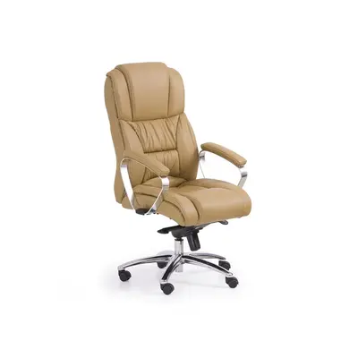 Scaun directorial hm foster, piele naturala, mecanism multiblock, roti pivotante, inaltime ajustabila, 120 kg, 125x68x54 cm, bej drm2769