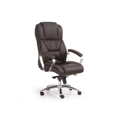 Scaun directorial hm foster, piele naturala, mecanism multiblock, suport lombar, inaltime ajustabila, 120 kg, 125x68x54 cm, maro drm2768
