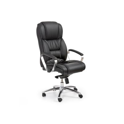 Scaun directorial hm foster, piele naturala, mecanism multiblock, suport lombar, inaltime ajustabila, 120 kg, 125x68x54 cm, negru drm2023