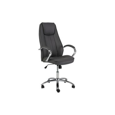 Scaun directorial sl q036, piele ecologica, cadru metalic, inaltime ajustabila, 100 kg, gri drm3217