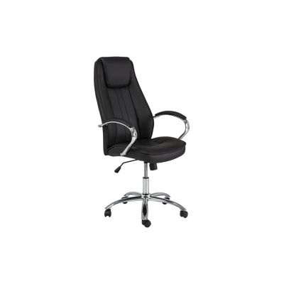 Scaun directorial sl q036, piele ecologica, cadru metalic, inaltime ajustabila, 100 kg, negru drm3215