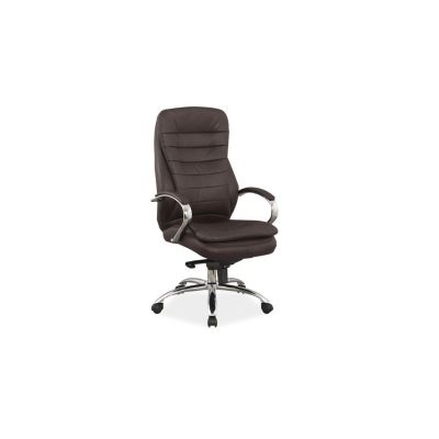 Scaun directorial sl q154, mecanism multiblock, piele ecologica, inaltime ajustabila,100 kg, maro drm3244