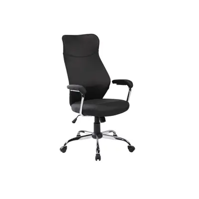 Scaun directorial ergonomic sl q319, suport lombar, mecanism de balans, tapiterie stofa, inaltime reglabila, negru drm4614