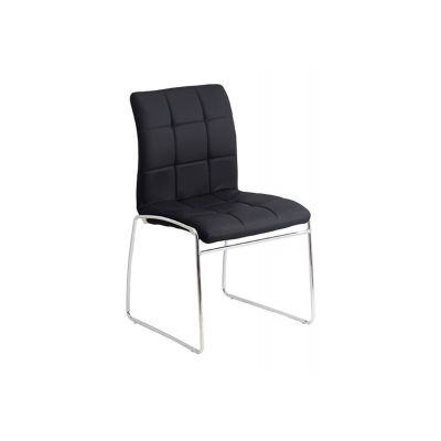 Scaun vizitator hrc 620, piele ecologica, cadru cromat sanie, 100 kg drm4636