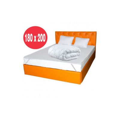 Set saltea hermes super high comfort 180x200 plus 2 perne plus husa hipoalergenica plus pilota vara microfibra 200x220 drm3637