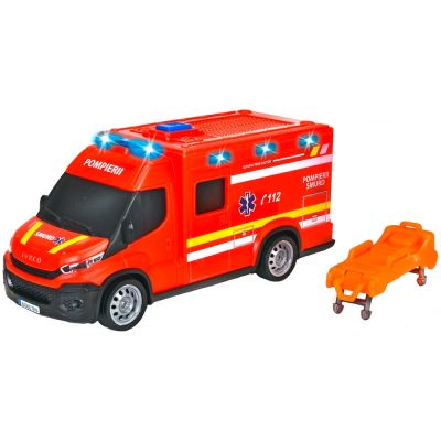 Masina ambulanta dickie toys iveco daily ambulance 1:32 18 cm rosu hubs203713014028