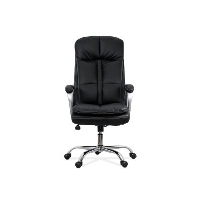 Scaun directorial off 799, robust, piele ecologica, perne duble, baza cromata, mecanism multiblock, 200 kg drm10108