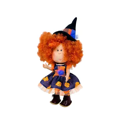 Papusa Artizanala cu miros de vanilie - Mia Halloween (30 cm) TSG1138