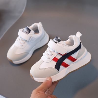 Adidasi albi cu insertii rosii si bleumarine - any (marime disponibila: marimea 22) mbmm227-1-p31.marimea 22