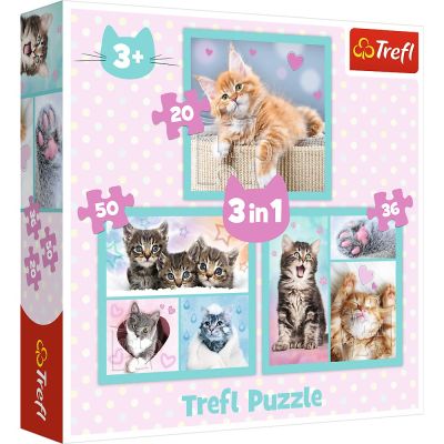 PUZZLE TREFL 3IN1 PISICUTELE DRAGALASE VIV34862