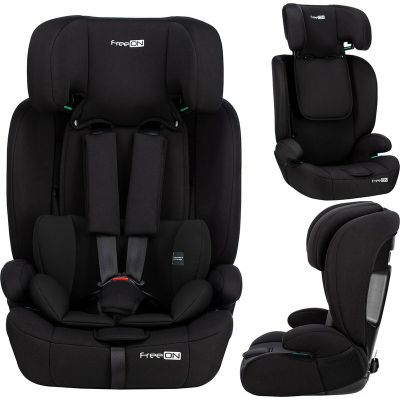 Scaun auto pentru copii, Uran, I-Size, 76 - 150 cm/ 1 - 12 ani, Cu tetiera reglabila in 14 pozitii, Conform cu standardul european de securitate ECE R129, FreeON, Black BYN49102
