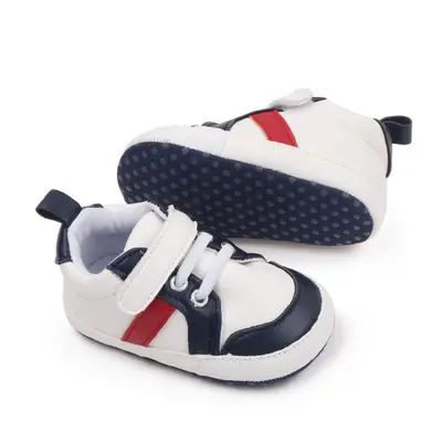 Adidasi albi cu insertii bleumarine - Stock LIBHM3009-3-p24