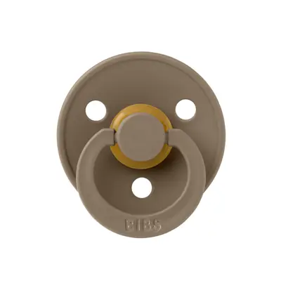 Bibs - suzeta colour latex, tetina rotunda, 0 luni +-dark oak bbb100243c