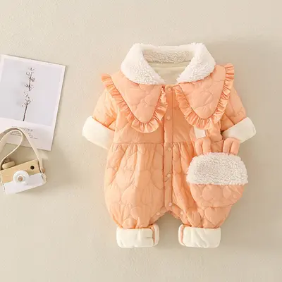 Combinezon roz somon din fas - Bella MD757-2