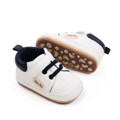 Pantofiori albi pentru baietei - baby boy (marime disponibila: 3-6 luni (marimea 18 incaltaminte)) ambnb3114-2-p24.3-6 luni (marimea 18 incaltaminte)