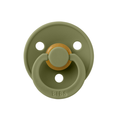 Bibs - suzeta colour latex, tetina rotunda, 6 luni +-olive bbb200275c