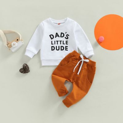 Compleu cu bluzita alba pentru baietei - Dad's little dude AM905-2-de3