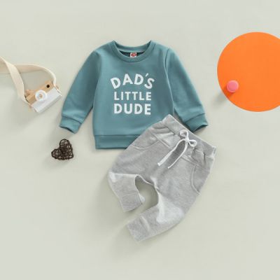 Compleu cu bluzita albastra pentru baietei - Dad's little dude LI905-1-de3