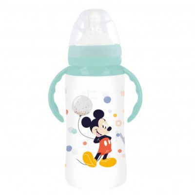 DISNEY MICKEY BIBERON 360 ML ANTICOLICI , DEBIT VARIABIL, CU MANER DNBST13004