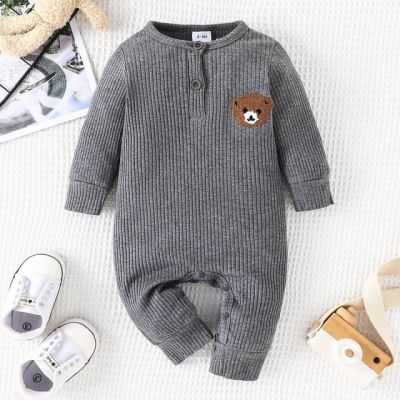 Salopeta gri pentru baietei - Teddy LI832-2-j