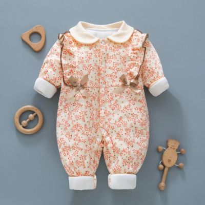 Salopeta ivoire dublata pentru fetite - Bella LI744-1-j