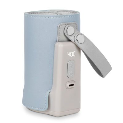 Lionelo - Incalzitor biberoane ThermUp Go Plus, Portabil, Cu aspect elegant, Temperatura constanta pana la 24 h, Incarcare USB, Albastru deschis BYNLOC-THERMUP_GO_PLUS_BLUE_SKY